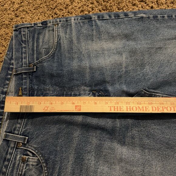 Carhartt Relaxed Fit Jeans Mens 36x34 Blue Cotton Work Denim Pants B17DST - Picture 6 of 9